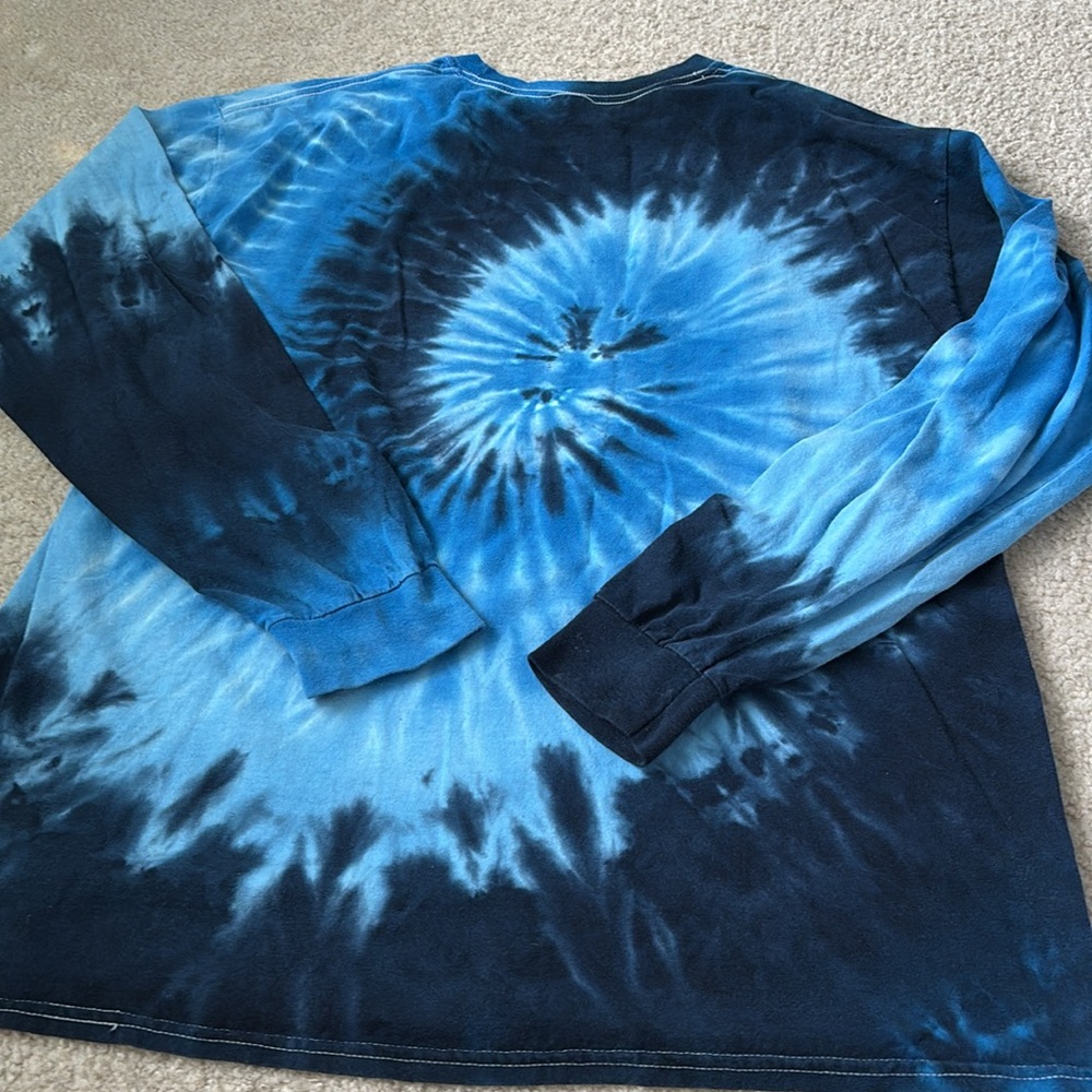 Blue Tie-Dye Long Sleeve Shirt - Picture 3 of 3